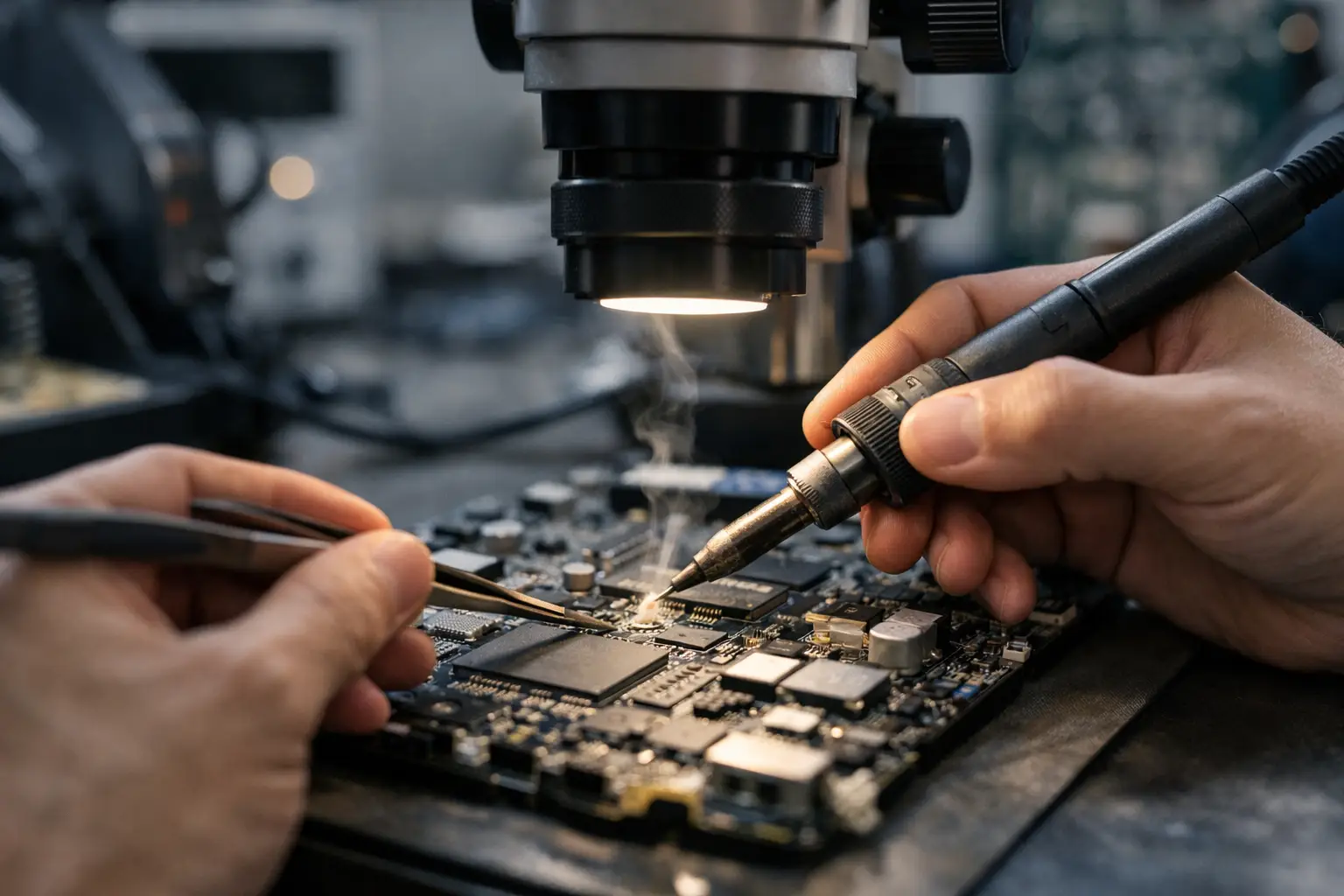 Micro soudure carte mère PC à Nice