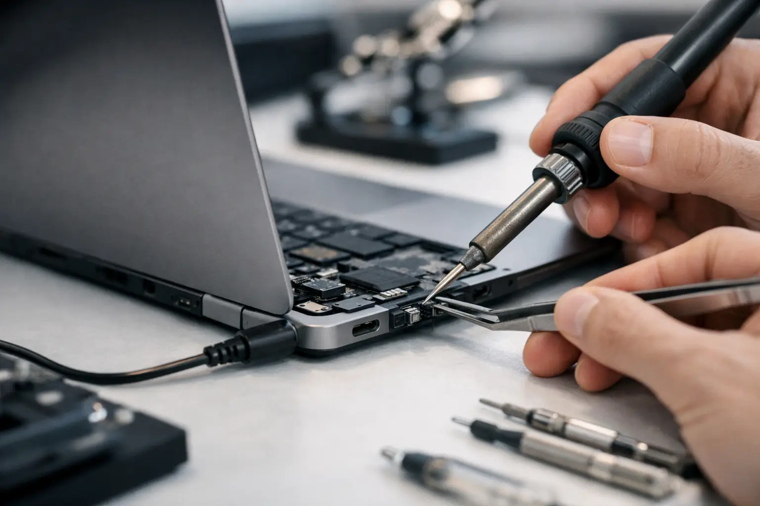 Réparer port charge ordinateur portable